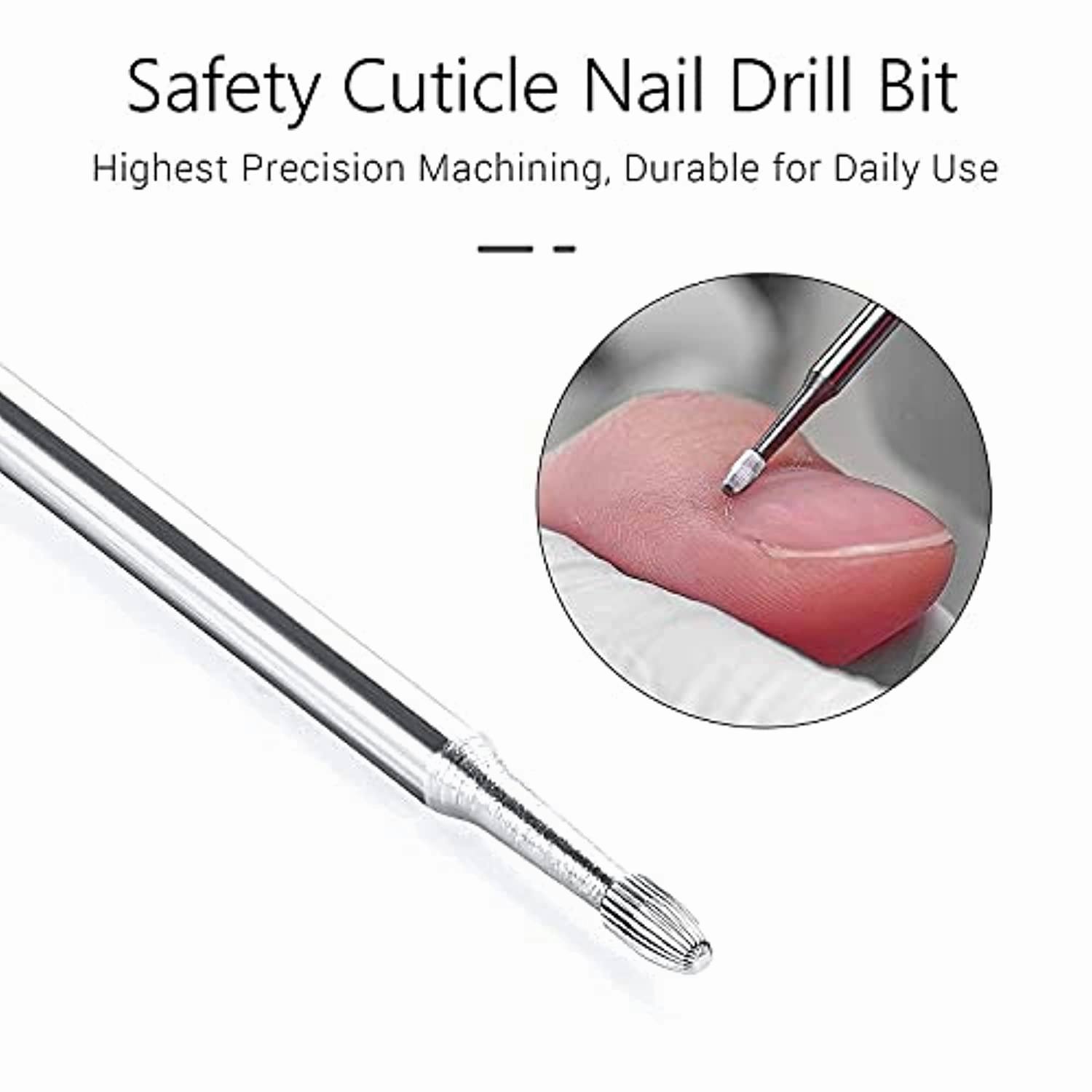MelodySusie Tungsten Carbide Nail Drill Bit Set for Acrylic Hard Gel Nails Remove, Cuticle Clean Nail Drill Bit, 4 Week Inverted Backfill Nail Drill Bit, Safety Nail Drill Bit, 5 in 1 Nail Drill Bit