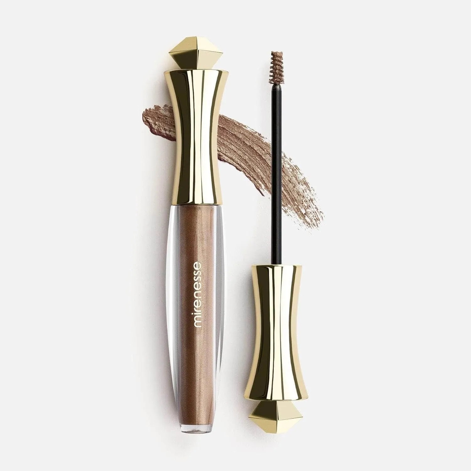 Mirenesse 24hr Brow Lift & Shape Mascara Universal, Smudge & Transfer Proof Eyebrow Gel, 4-in-1 Smooths Fills Colors & Shapes, Organic Micro Fibres for Sparse Unruly Brows, Vegan & Toxin Free, 0.15oz