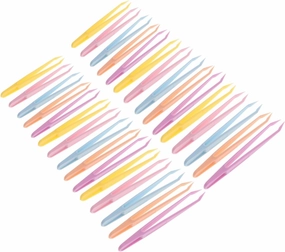Multi-function Eyebrow Tweezers 100pcs Pointed Tweezers for Lash Removal Brow Shaping Tool Lash