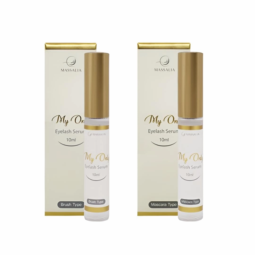 My Only Eyelash Serum - 2 Step Lash System, Mascara & Brush Applicator SET, Eyelash Enhancing Serum, Made in KOREA (2-Pack, 10ml Each)
