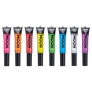 Neon UV Mascara | Set of 8 | Bright Neon Color, Glows under Blacklights/UV Lighting | Neon Make up