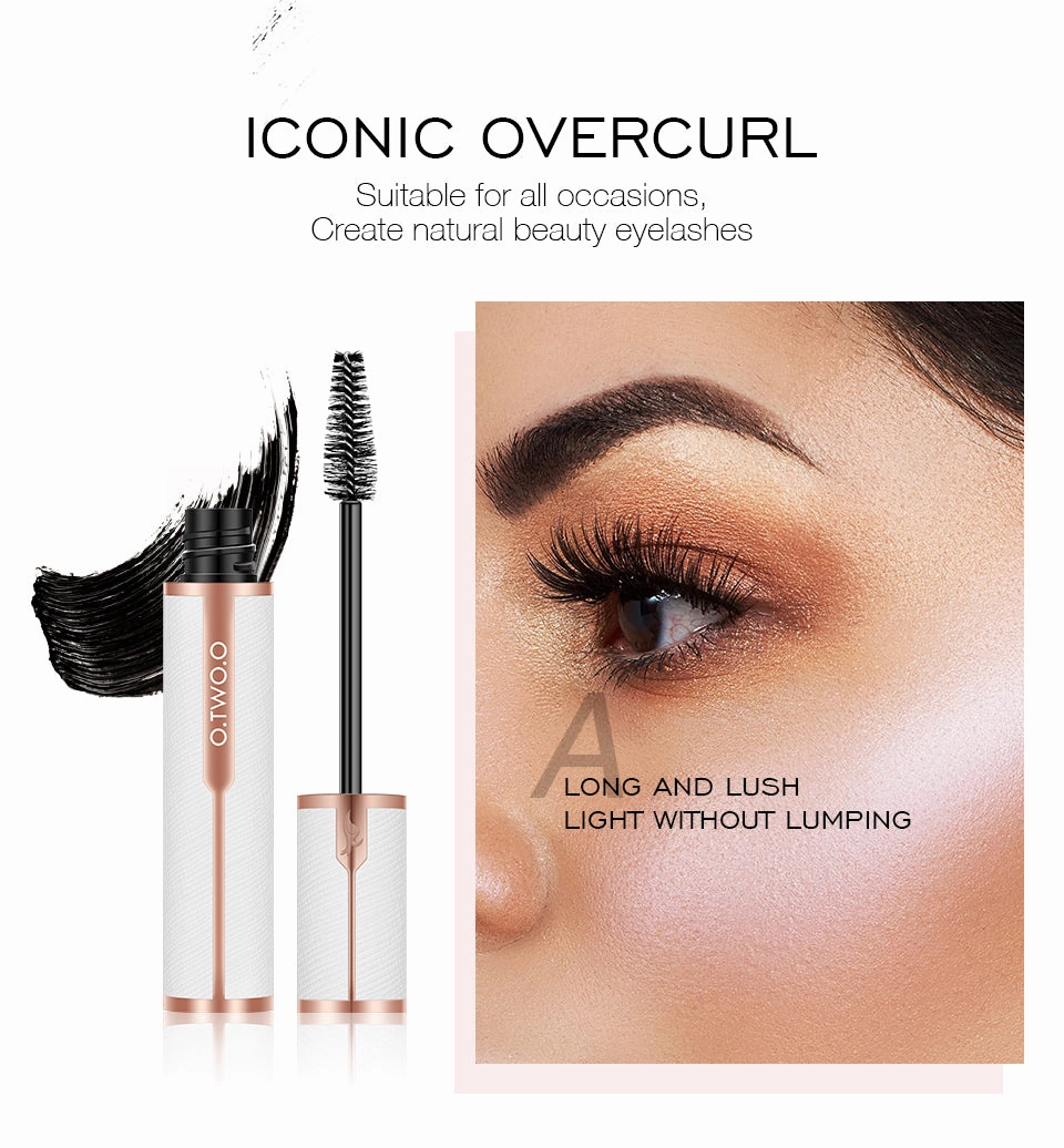 O.TWO.O  Hot sales Waterproof 3D silk fiber mascara with white leather tube design