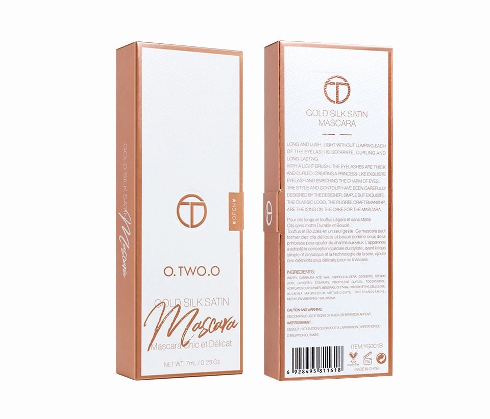 O.TWO.O  Hot sales Waterproof 3D silk fiber mascara with white leather tube design