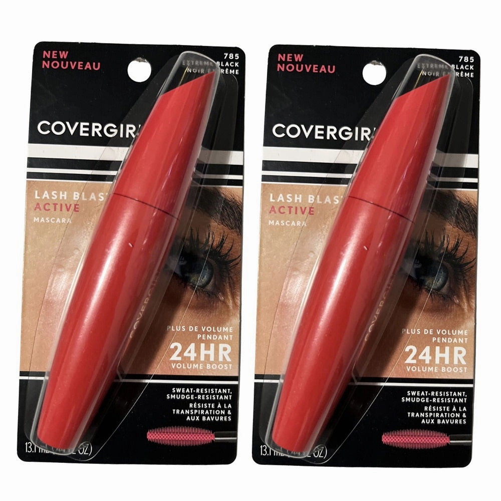 Pack of 2 CoverGirl Lash Blast Active Mascara, Extreme Black 785