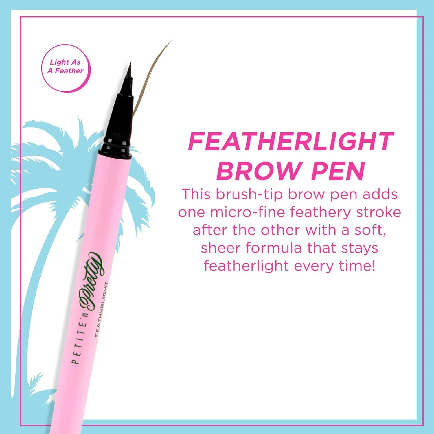Petite 'n Pretty Best in Brow Makeup Kit - Featherlight Clear Mascara & Brow Gel, Eyebrow Pencil & Makeup Bag for Kids, Tweens and Teens - Natural, Clean, Non-toxic - Made in USA (Light)