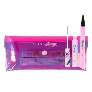 Petite 'n Pretty Best in Brow Makeup Kit - Featherlight Clear Mascara & Brow Gel, Eyebrow Pencil & Makeup Bag for Kids, Tweens and Teens - Natural, Clean, Non-toxic - Made in USA (Light)