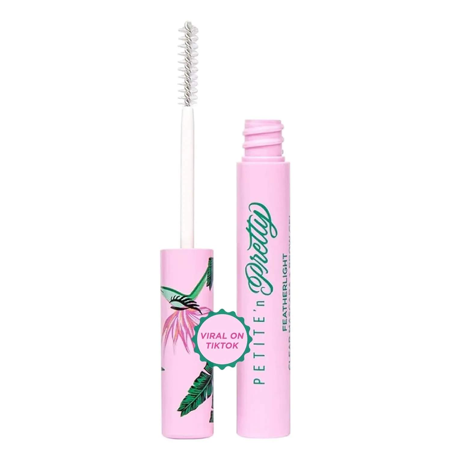 Petite 'n Pretty Featherlight Clear Mascara and Brow Gel - Makeup for Kids, Tweens and Teens - Dual Purpose Clear Finish for Brows and Lashes - Non-Toxic & Made in the USA