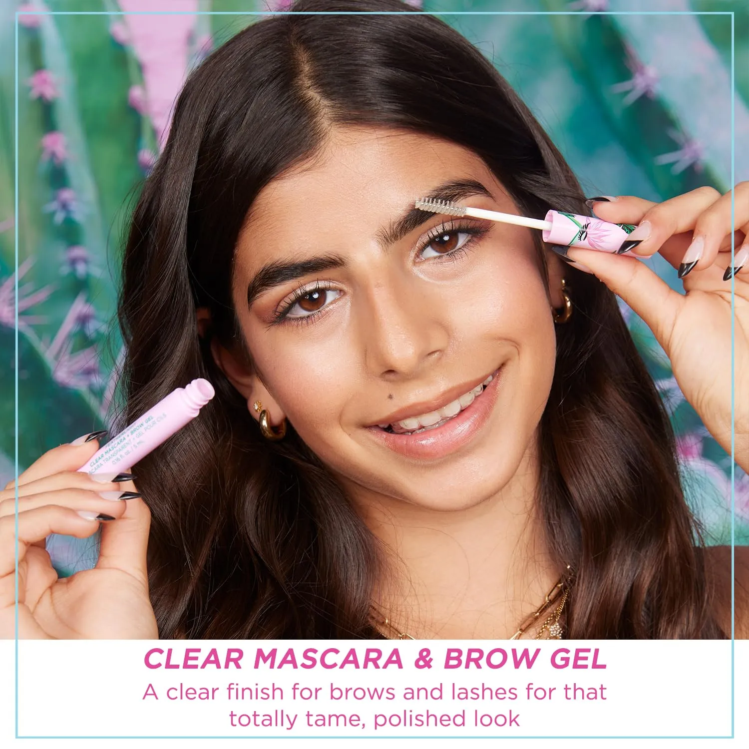Petite 'n Pretty Featherlight Clear Mascara and Brow Gel - Makeup for Kids, Tweens and Teens - Dual Purpose Clear Finish for Brows and Lashes - Non-Toxic & Made in the USA