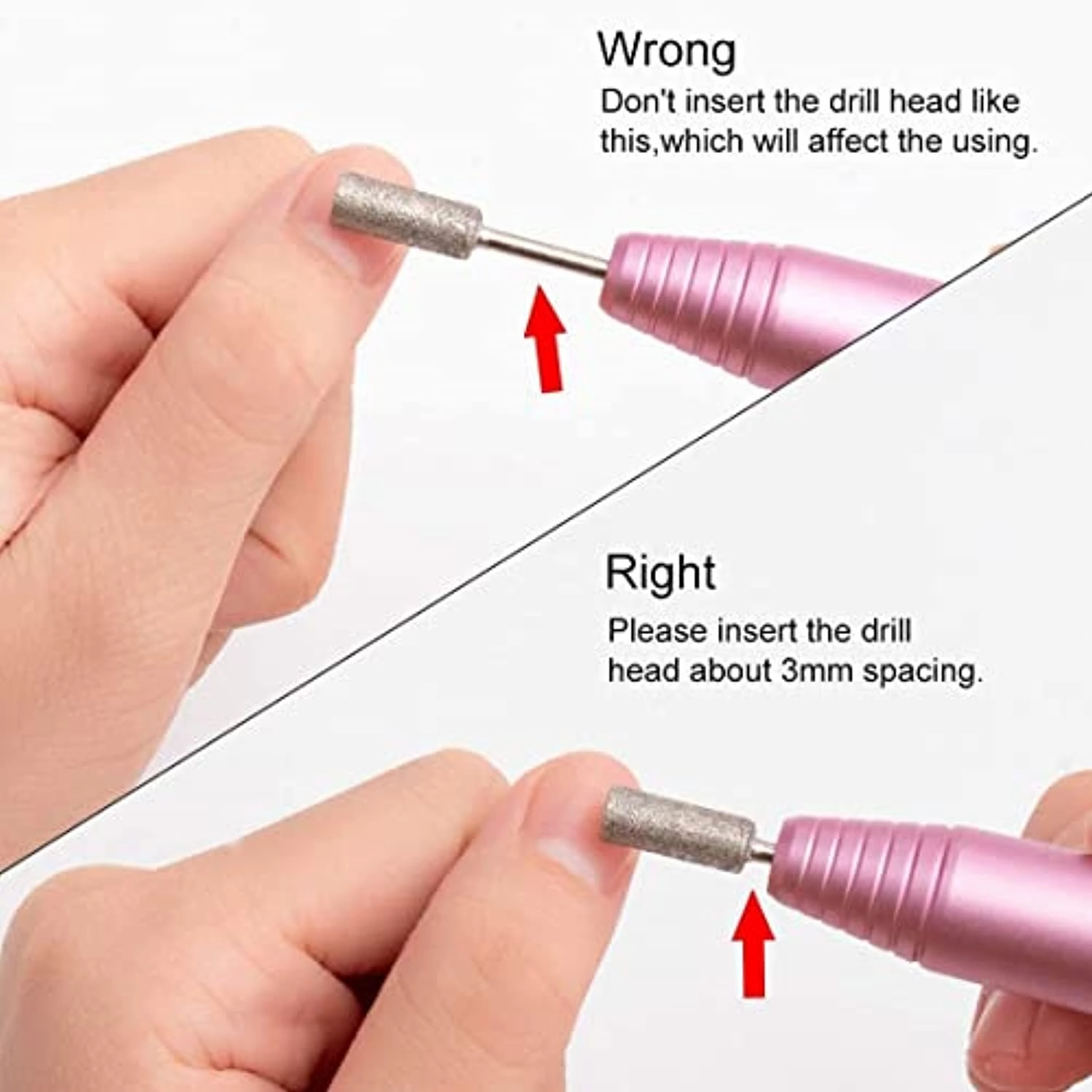 Portable Electric Nail Drill File Machine with Acrylic Nail Kit Set Manicure Pedicure Polishing Shape Tools with 300PCS Nail Sanding Bands Bits Brush for Home Salon Use