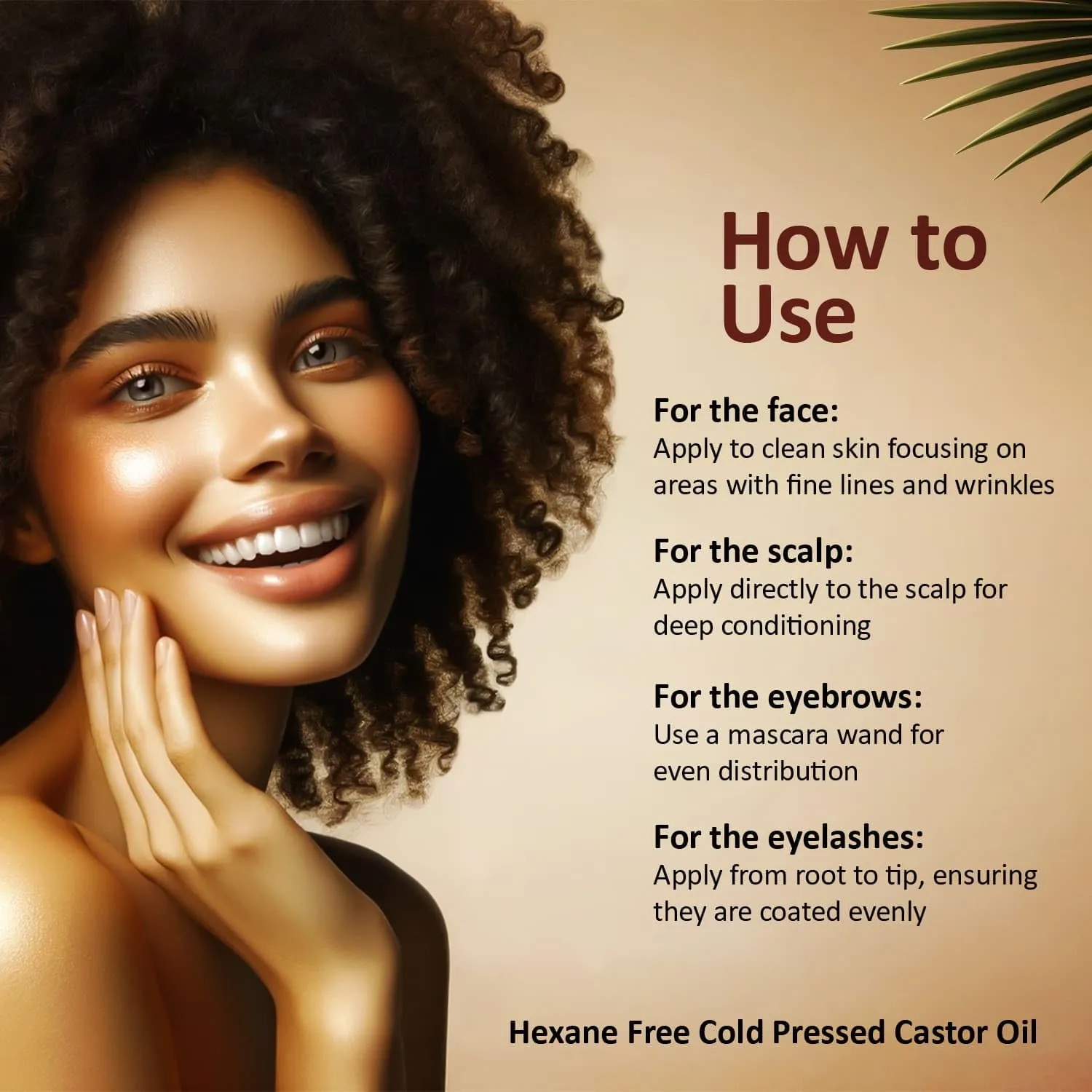 Pure Cold Pressed Castor Oil - Hexane Free, Glass Bottle for Hair Growth, Face, Scalp, Skin & Eyelashes - Nourishing and Moisturizing - 16 fl oz