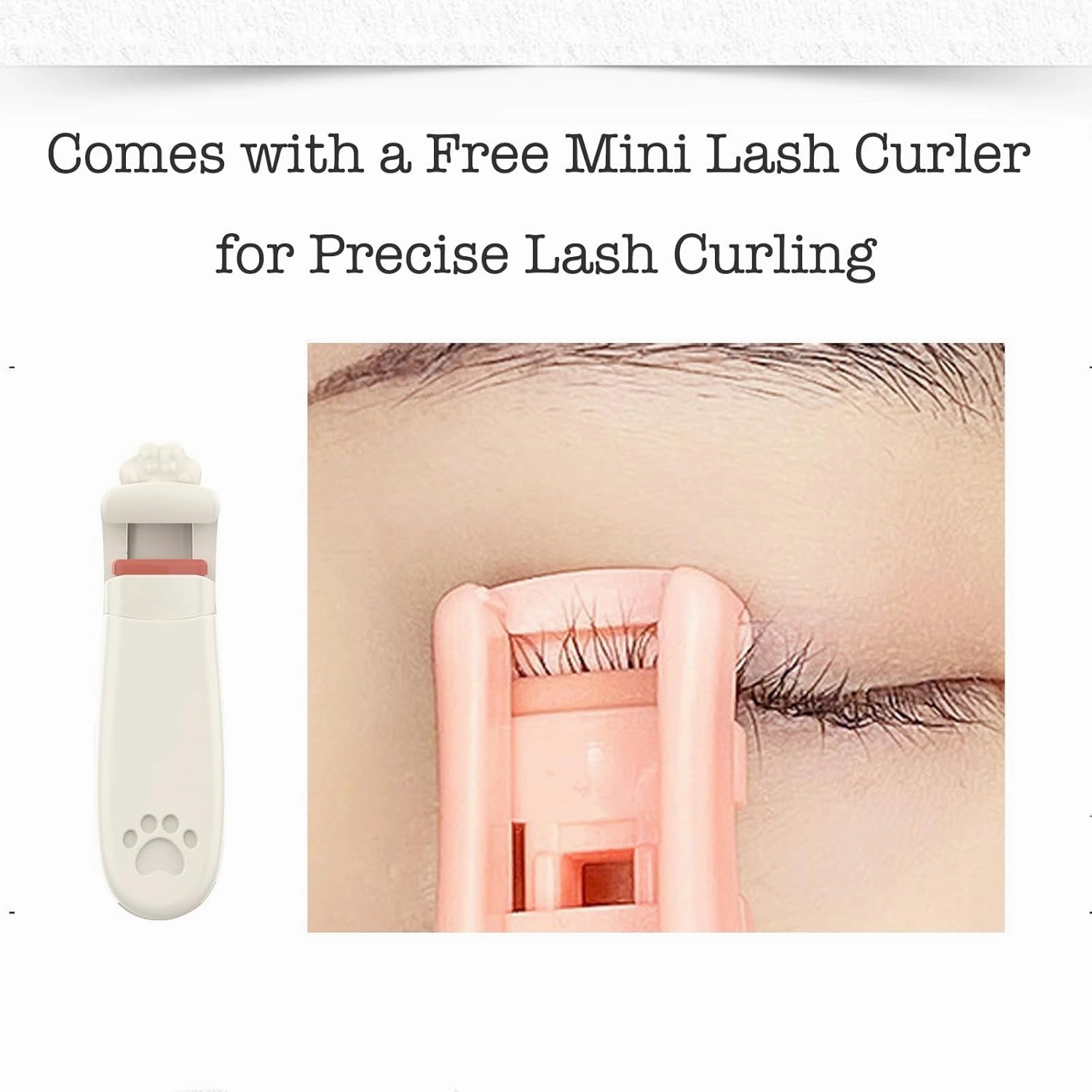 Q/O Handle Plus Bonus Lash Curler Eyelash Curler Mascara Wand & Lash Curler Set Travel Size (Purple,O Grip)