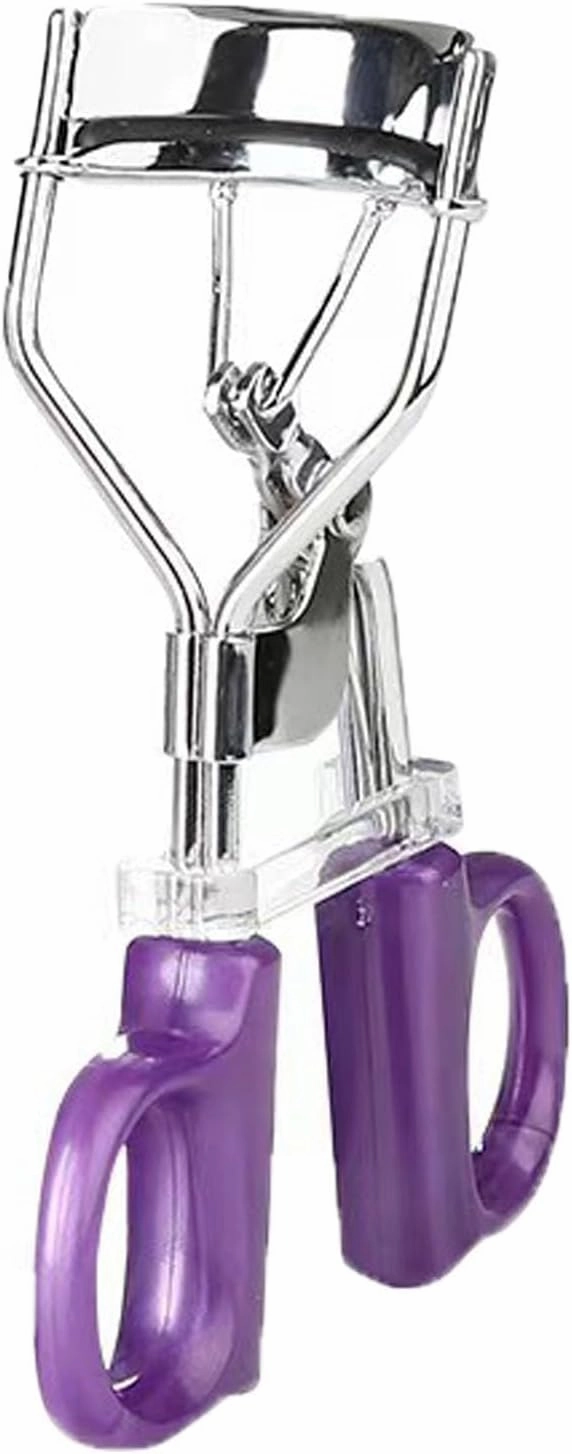 Q/O Handle Plus Bonus Lash Curler Eyelash Curler Mascara Wand & Lash Curler Set Travel Size (Purple,O Grip)