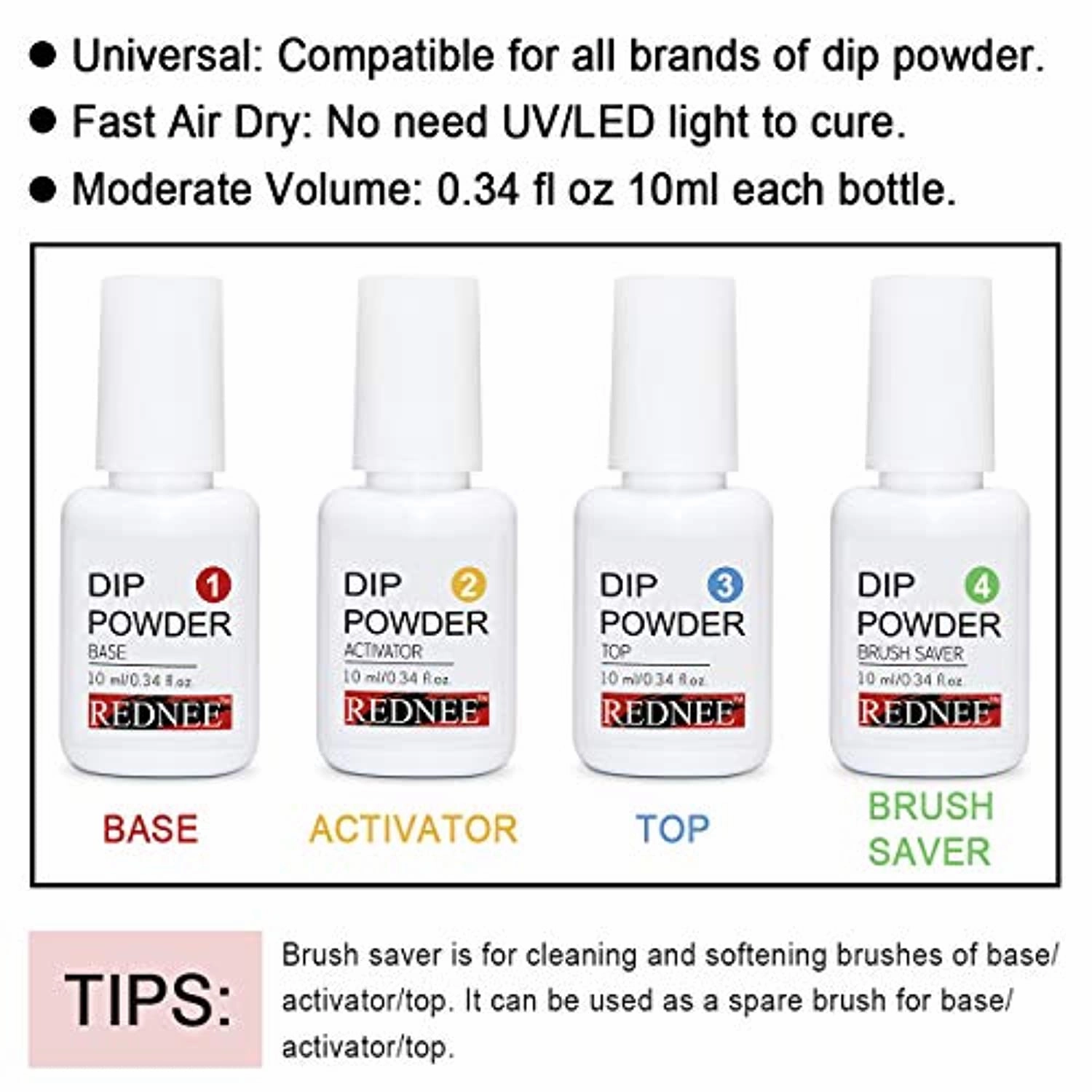 REDNEE Dip Powder Nail Kit Starter 12 Colors with Gel Liquid and Manicure Tools Dipping Essential Travel Kit - RE07 Classy Color