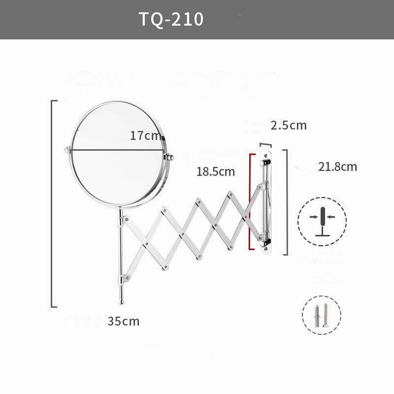 Simple Fashion Metal Makeup Mirror Wall Mounted Folding Mirror