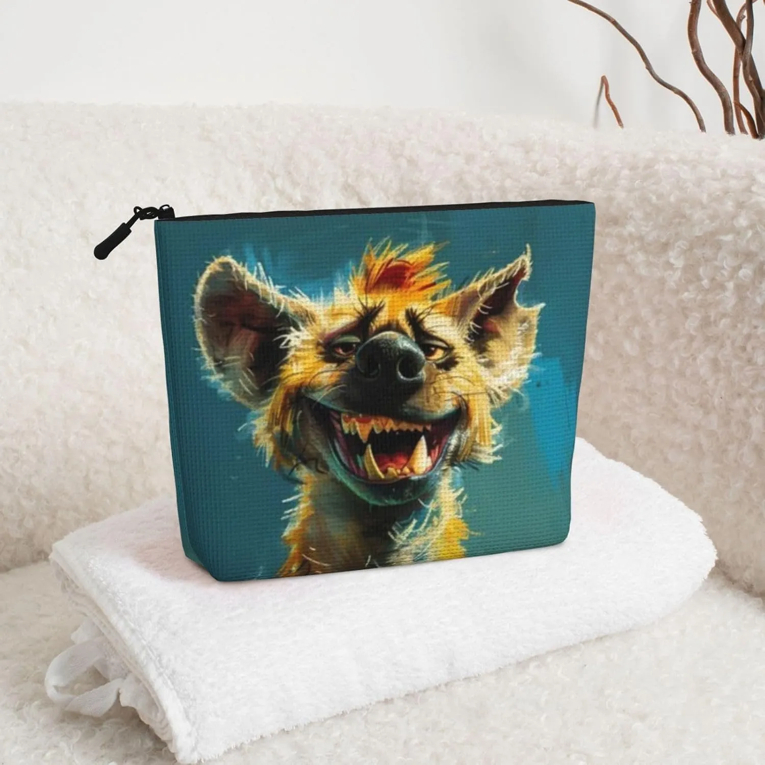 Smiling Hyena Series Makeup Bag Birthday Gift Mother'S Day Gifts Are The Internal Capacity Is Large Light And Cute Suitable For Daily Life Travel Etc