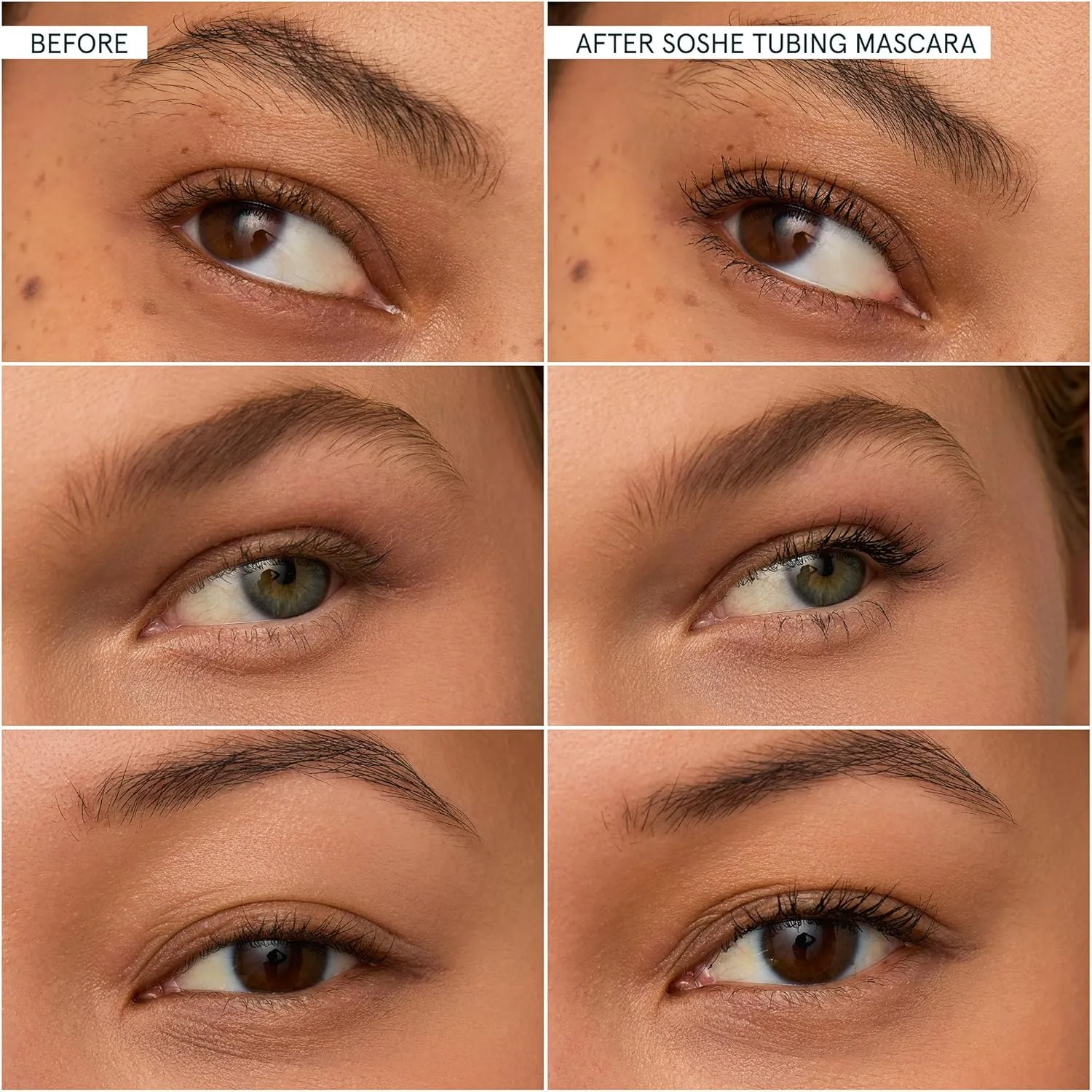 SOSHE Beauty - Waterproof Tubing Mascara | Transfer-Proof, Petrolatum Free | Clean, Vegan, Cruelty-Free, Certified Plastic Negative