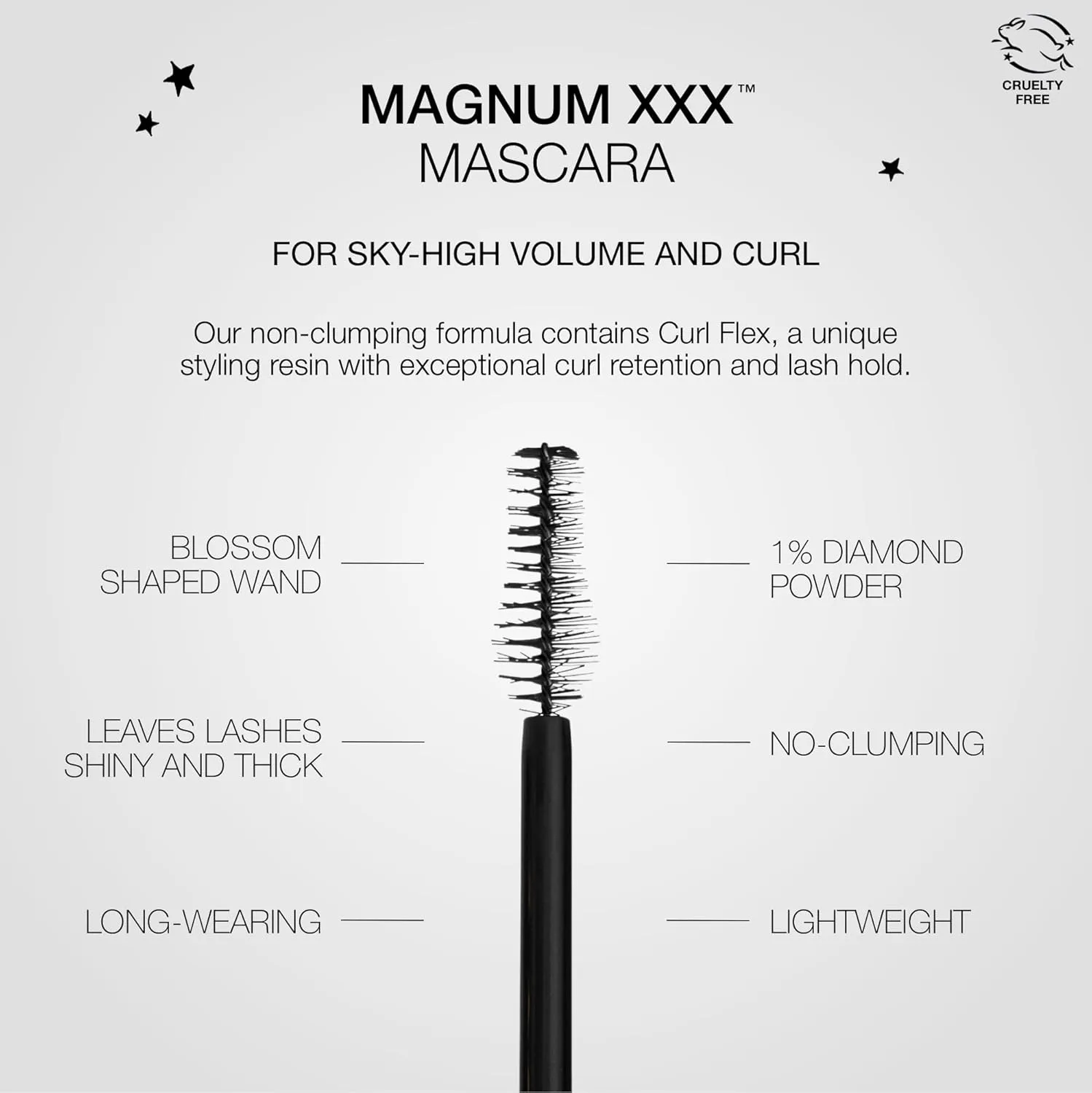 stila Magnum XXX Lash Mascara, Black Voluminous Sky-High Volume, Curl, Lift, Full Length Lightweight, Long-Lasting Eye Makeup Formula 0.40 Fl. Oz.