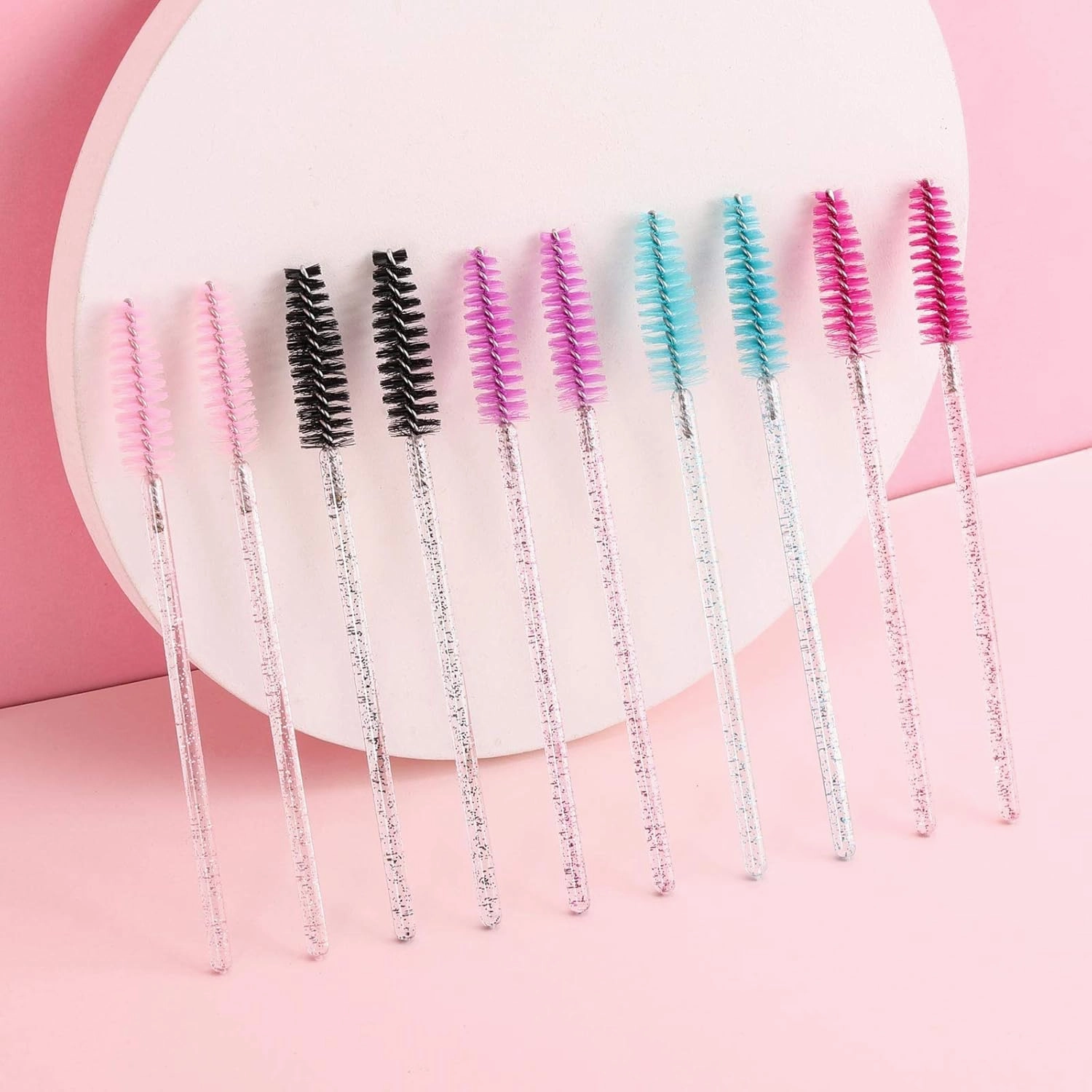 Tbestmax 1000 Disposable Mascara Wands Eyelash Brush Spoolies for Eyebrow Eye Lash Extension Colorful
