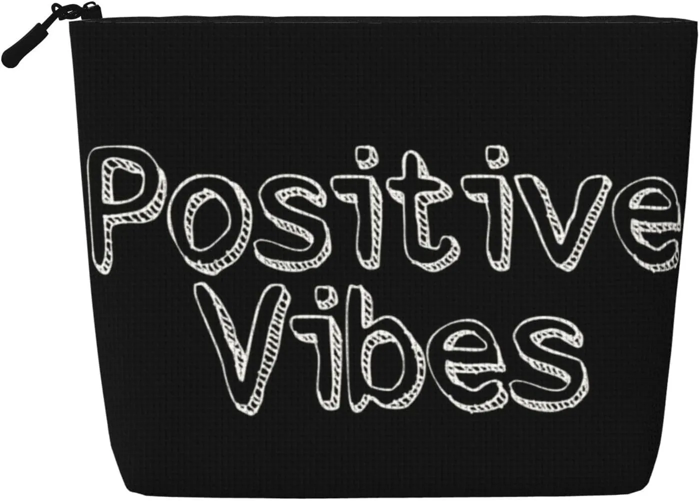 Text Series Positive Vibes Makeup Bag Birthday Gift Mother'S Day Gifts Are The Internal Capacity Is Large Light And Cute Suitable For Daily Life Travel Etc