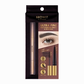 Ultra Fine Duo Eyebrow Pencil & Mascara 0.16g 1.26g Browit #Ash Brown