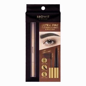 Ultra Fine Duo Eyebrow Pencil & Mascara 0.16g 1.26g Browit #Dark Brown