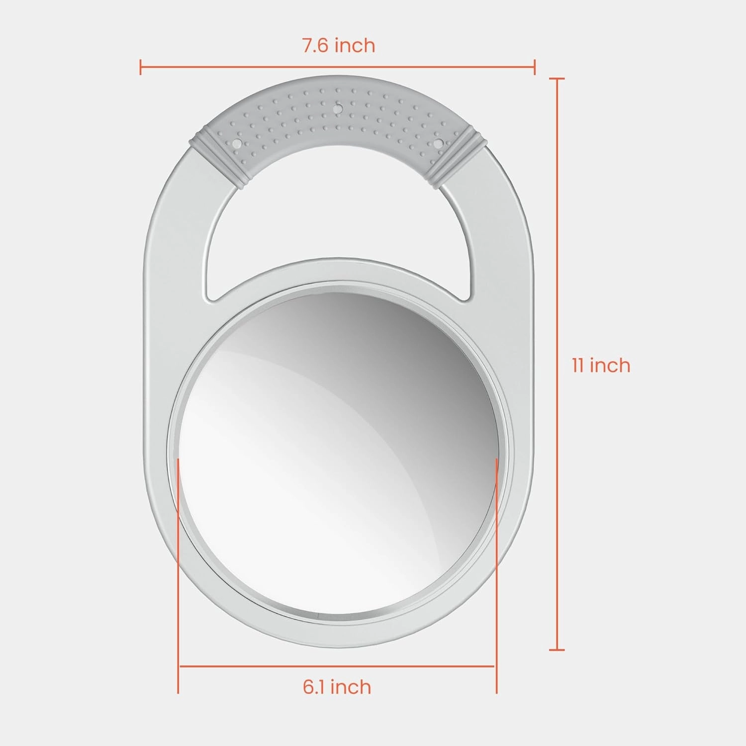 Unbreakable Barber Mirror - round Hand Held Mirror, Hanging Handheld Mirror, Beauty Salon Essentials Barber Accessories Hand Mirrors with Handle for Men, Women, Self Cut and Hair Stylist