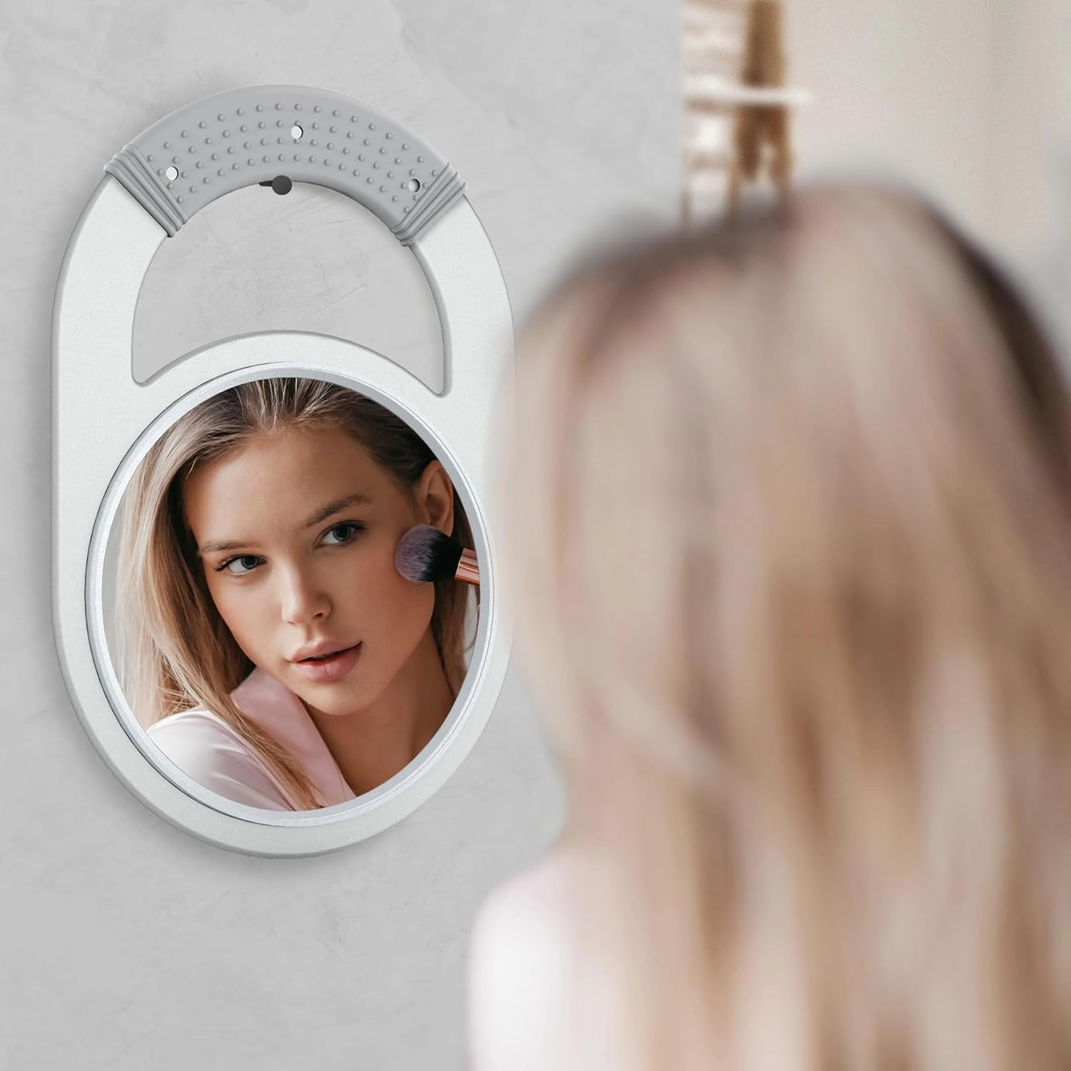 Unbreakable Barber Mirror - round Hand Held Mirror, Hanging Handheld Mirror, Beauty Salon Essentials Barber Accessories Hand Mirrors with Handle for Men, Women, Self Cut and Hair Stylist