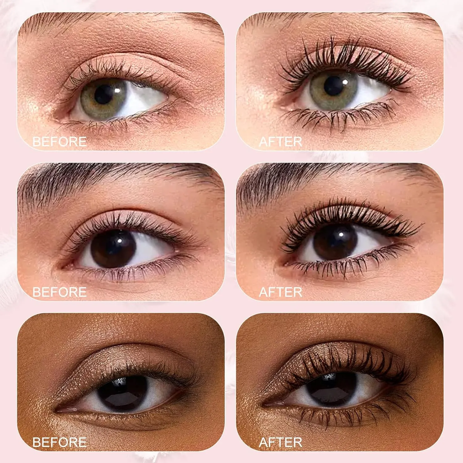 Unidollss Tubing Mascara Volume and Length Black & Brown 2Pcs Set Lengthening Long Lasting All Day, No Smudging, No Clumping, Washable Tubing Mascara for 30  Women, Gluten-free Safe for Sensitive Eyes