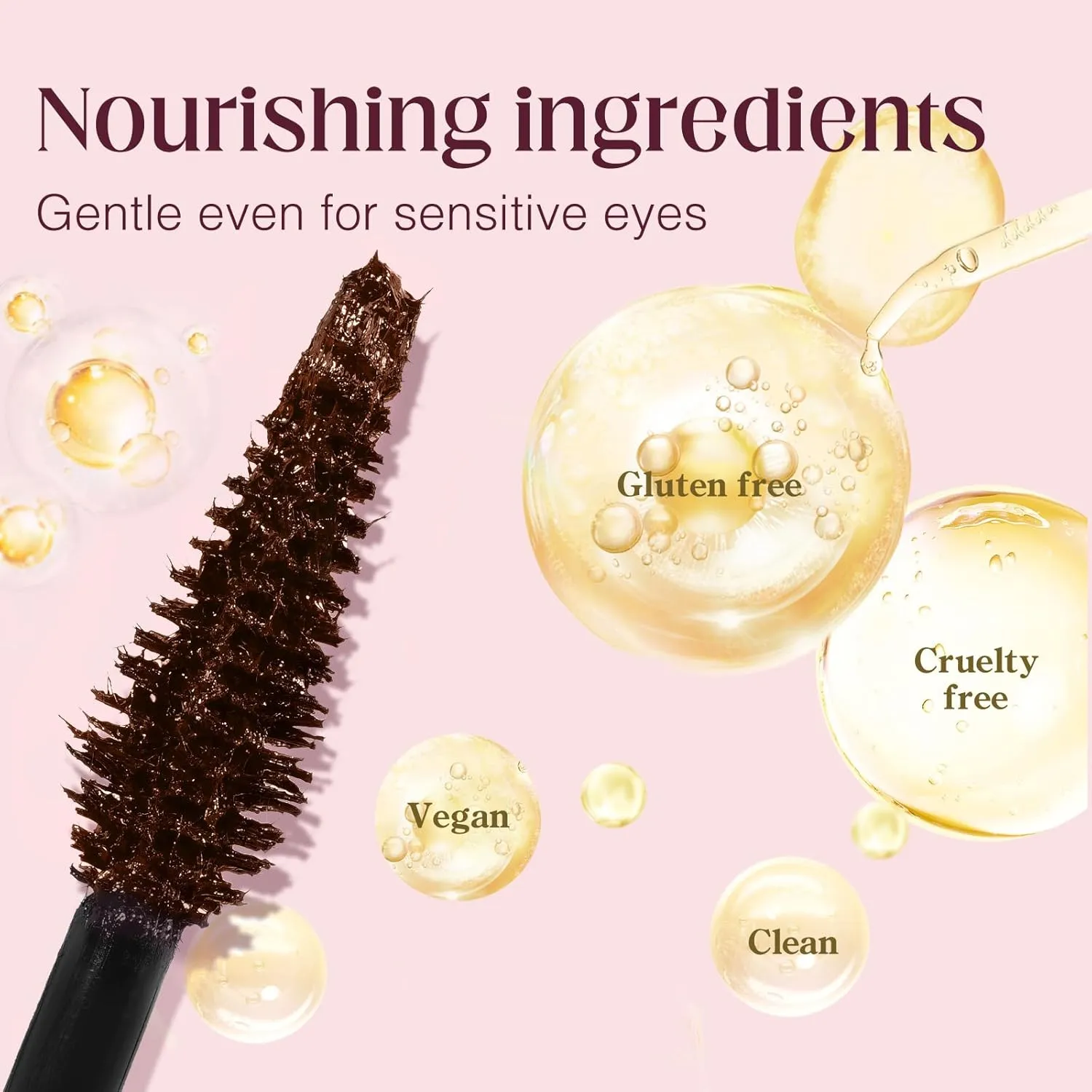 Unidollss Tubing Mascara Volume and Length Black & Brown 2Pcs Set Lengthening Long Lasting All Day, No Smudging, No Clumping, Washable Tubing Mascara for 30  Women, Gluten-free Safe for Sensitive Eyes