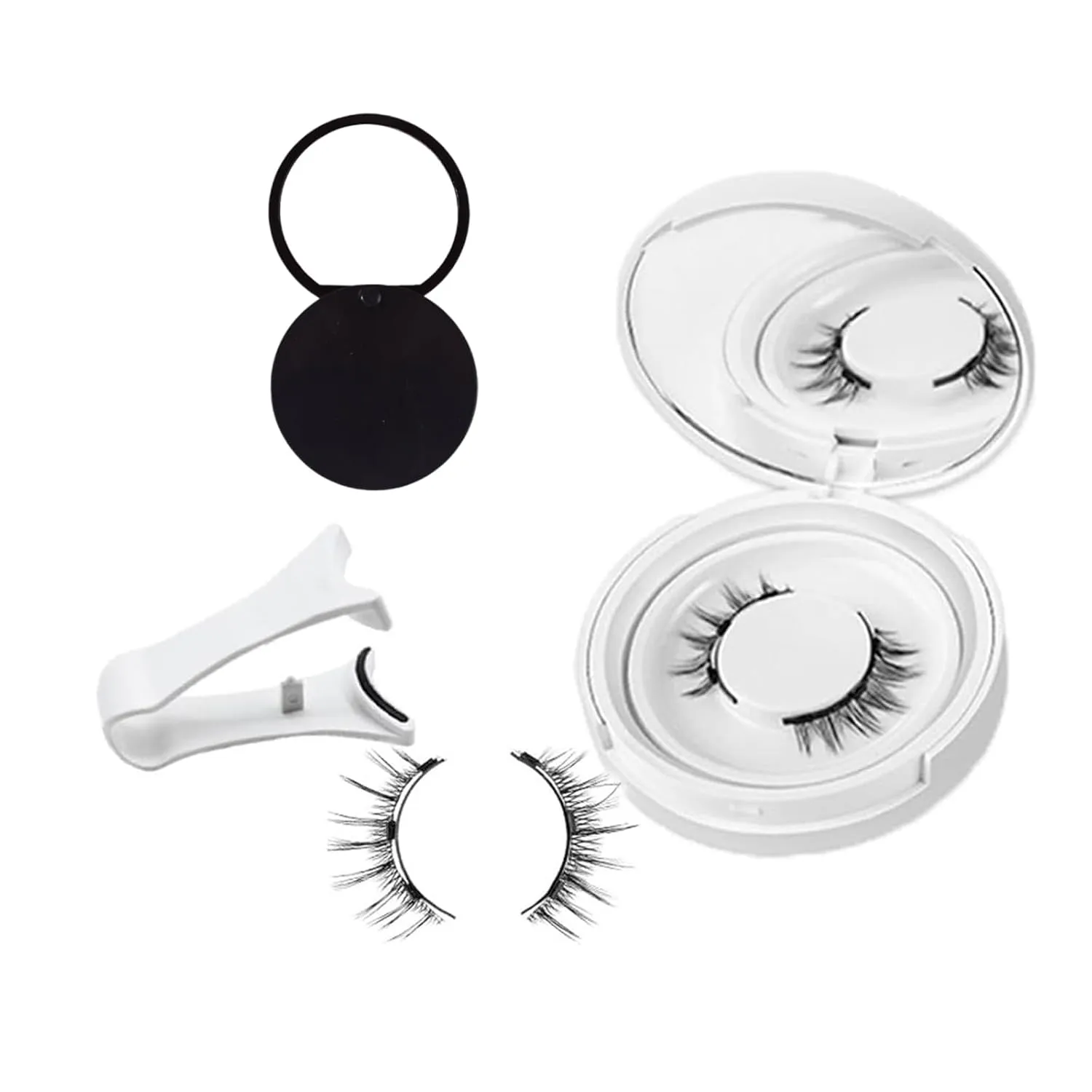 Velleara Magnetic Lashes Natural Look,Velleara Magnetic Eyelashes Kit with Applicator (Natural)