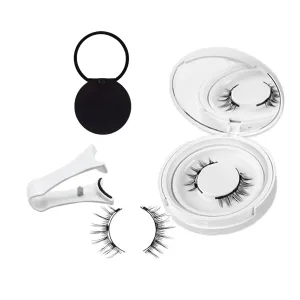 Velleara Magnetic Lashes Natural Look,Velleara Magnetic Eyelashes Kit with Applicator (Natural)