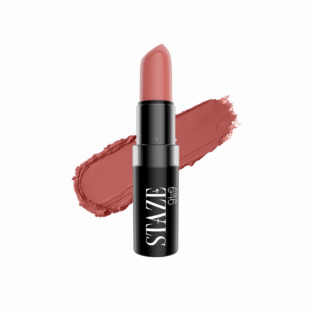 Velvet Kiss Bullet Lipstick 02 Mocha Muse with Mascara