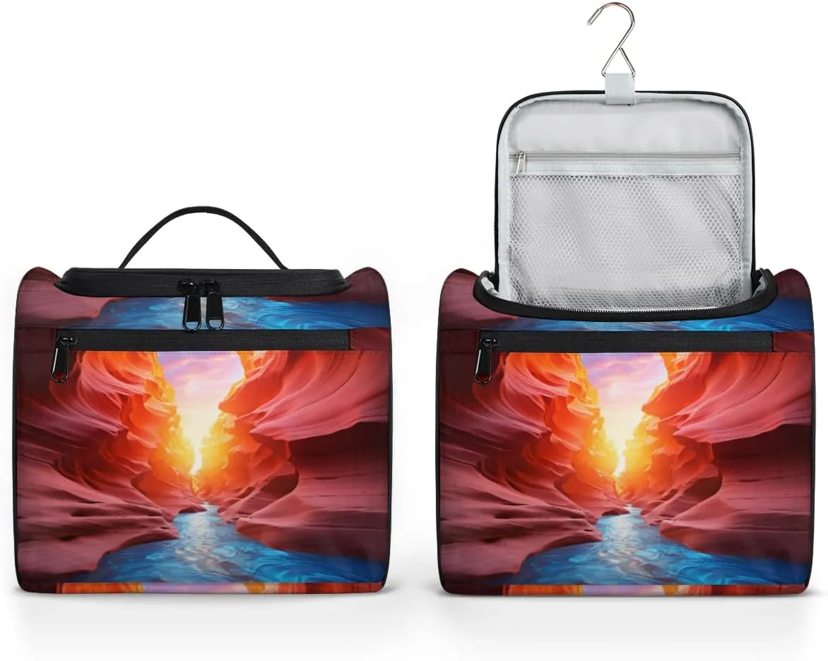 View of Deep Canyon Hanging Toiletry Bags Travel Makeup Bag Water-resistant Makeup Cosmetic Bag Travel Organizer