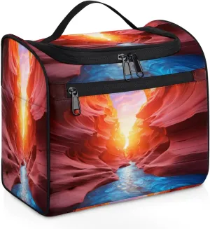 View of Deep Canyon Hanging Toiletry Bags Travel Makeup Bag Water-resistant Makeup Cosmetic Bag Travel Organizer