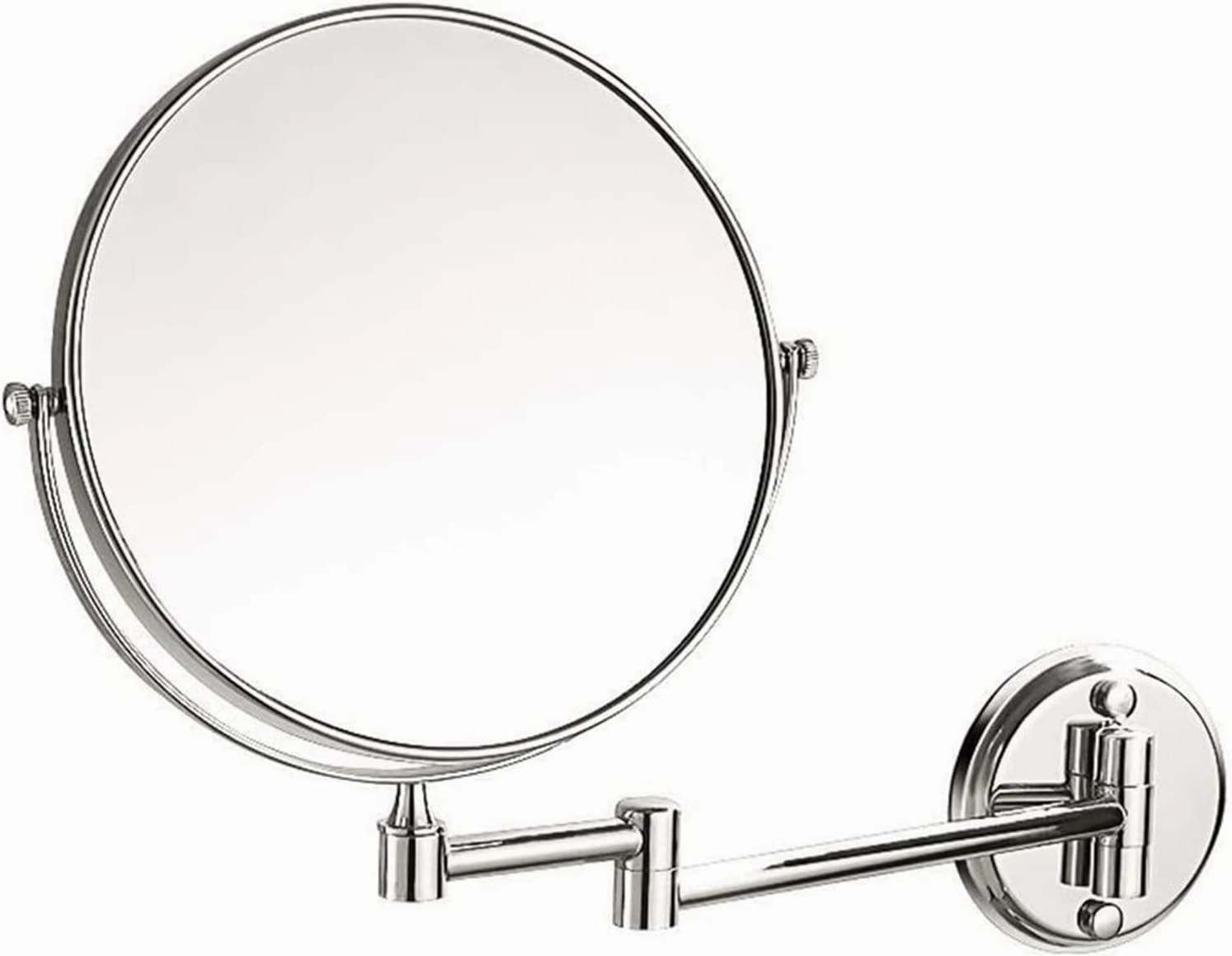 Wall-Mounted Makeup Mirror Bathroom 6-inch Cosmetic Mirror Folding Rotating Telescopic Mirror Wall-Mounted Double-Sided