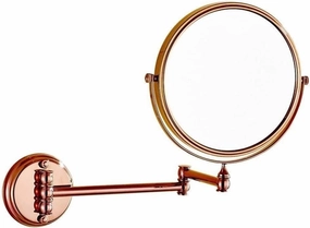 Wall-Mounted Makeup Mirror European Rose Gold Wall-Mounted Ultra-Thin Double-Sided Rotating 8 Inch Beauty Mirror Bathroom